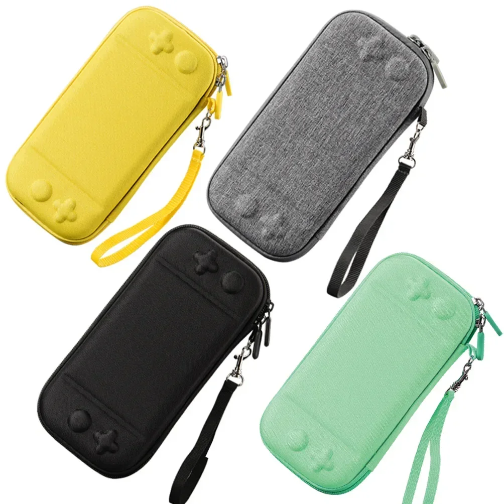 Super Slim Handbag for Nintendo Switch Lite Bag Portable Waterproof Protection Case Pure Color Nylon Bump Button Storage Bag