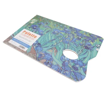 Paletas de colores de pintura de papel de 1 libro, bandejas de paleta de pintura, paletas de colores de agua desechables