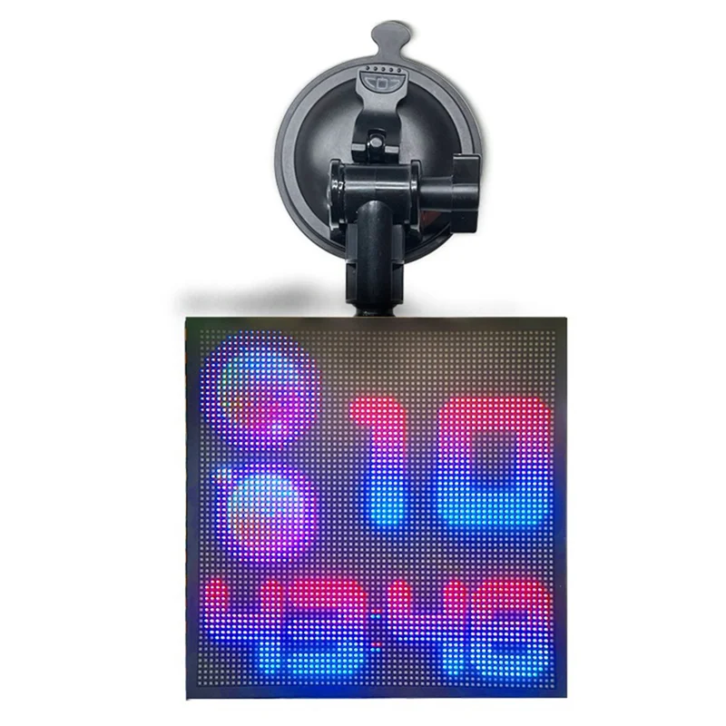 لوحة شاشة LED عالية الدقة 64X64 على إضاءة ملونة للسيارة تعرض لوحة عرض LED تدعم تطبيق بلوتوث وجهاز تحكم عن بعد متين