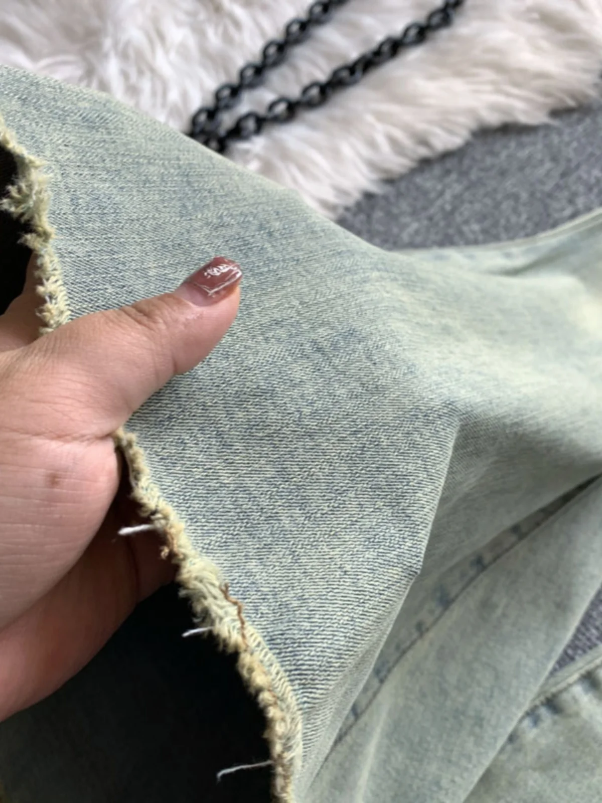 

Retro Spicy Girl High Waist Slim Fi Tail Wide Leg Denim Jeans Women's Spring Elastic Frayed Floor Length Pants Casual Sle