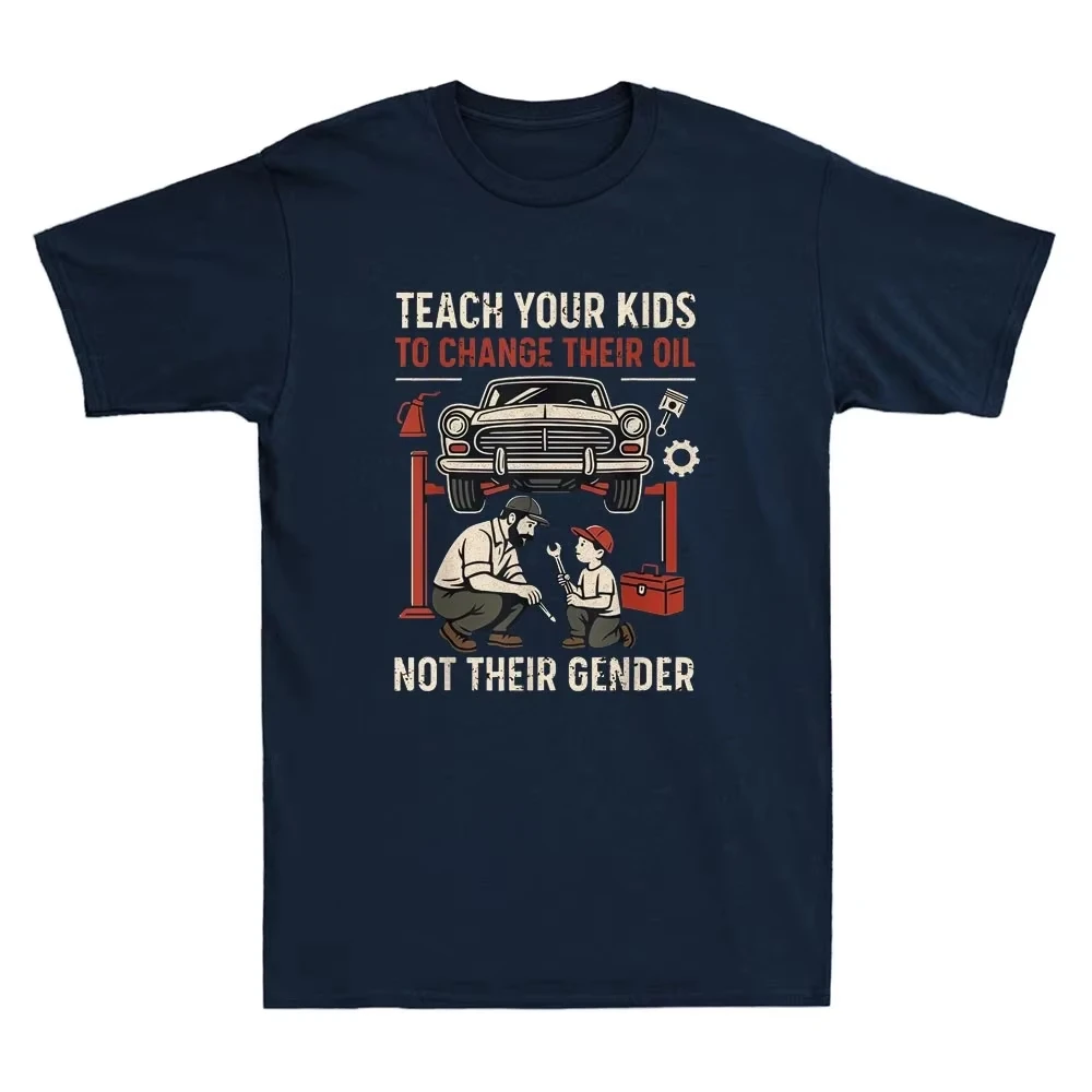 Retro Mechanic T-Shirt Men Father Son Auto Repair Graphic Print Unisex Casual Streetwear Tee