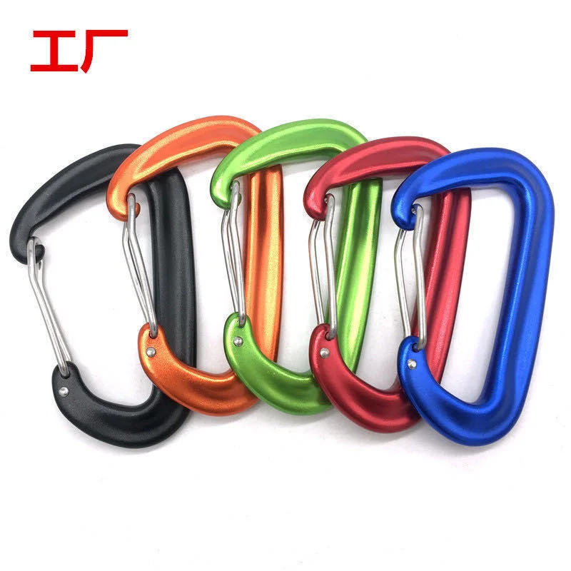 100Pcs High Strength 7075 Aviation Aluminum 6061 Aluminum Alloy Mountaineering Buckle Outdoor Rock Climbing Large Pull Buckle