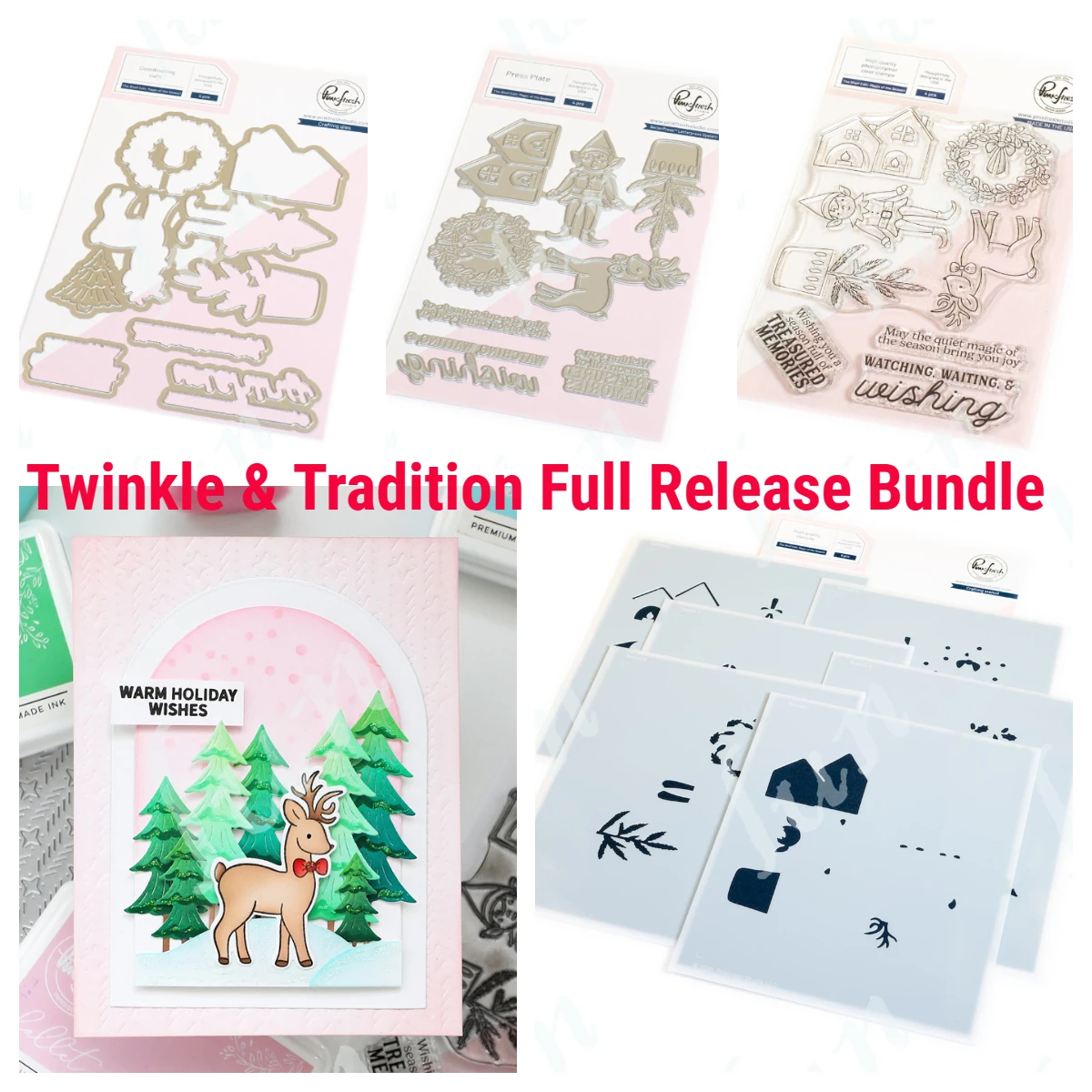 Magic of the Season Metal Cutting Dies Stamps Stencil Set DIY Scrapbooking Decoration Embossed Hot Foil Plates and Die Cut Craft