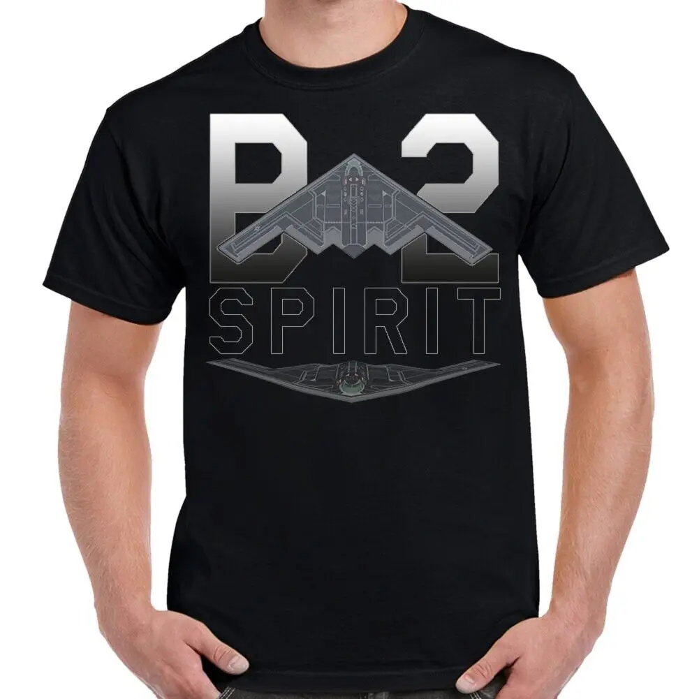 

B-2 Spirit Stealth Bomber Men's T-Shirt Short Sleeve Casual 100% Cotton Shirts