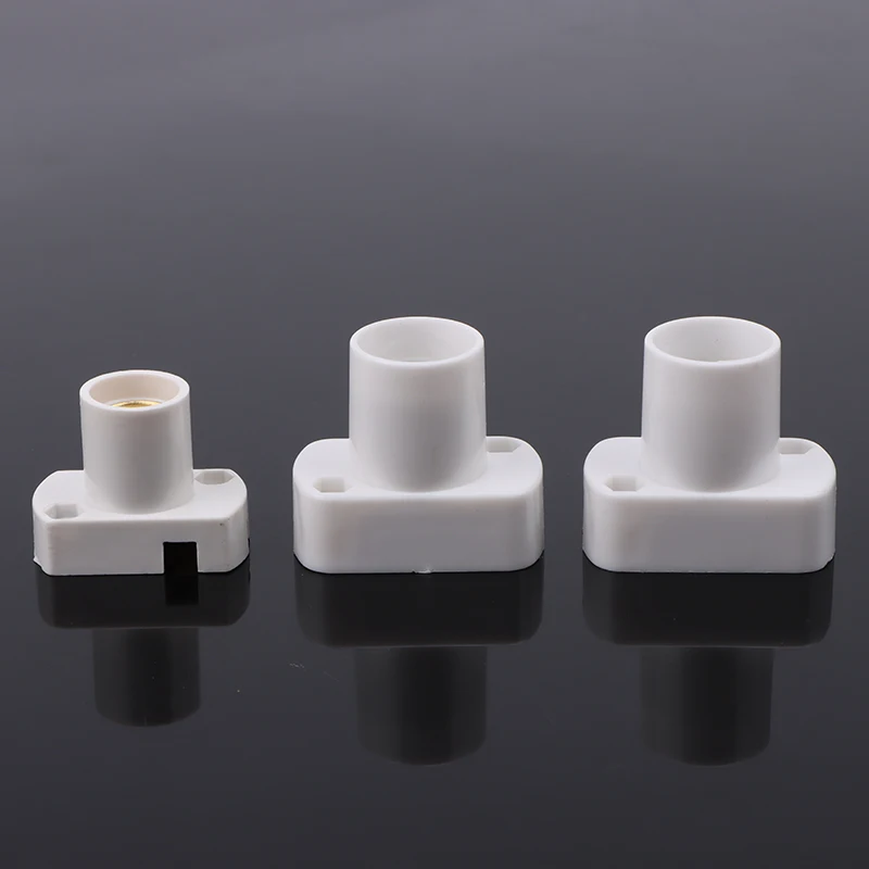 1Pc White Mini Screw Lamp Base E12 E14 E17 Supporto Lamp Holder Light Bulb Socket Holder Adapter Lamp Fixing Base Accessories