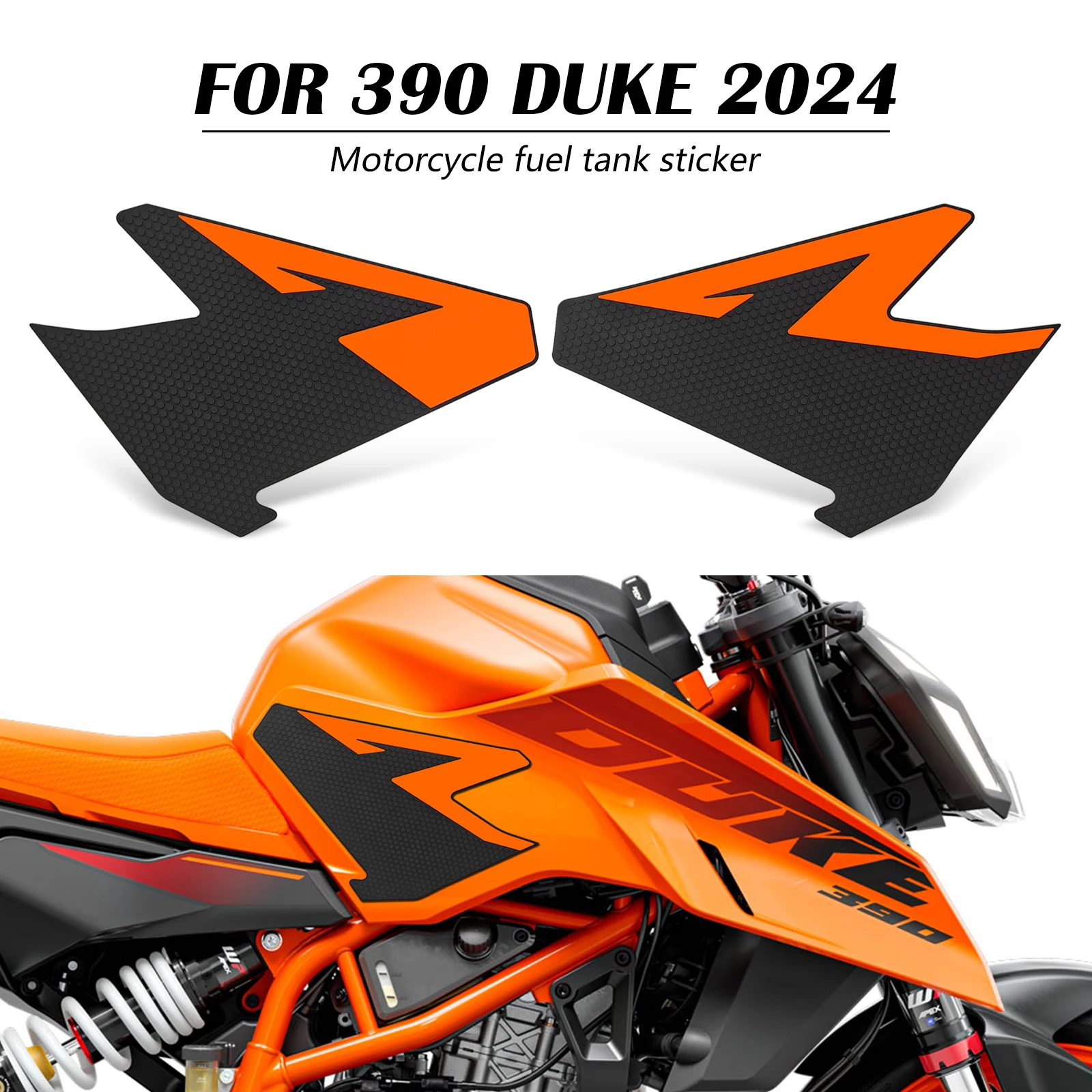 For 390 Duke 390Duke DUKE 390 2024 Motorcycle Non-slip Side Fuel Tank Stickers waterproof pad stickers