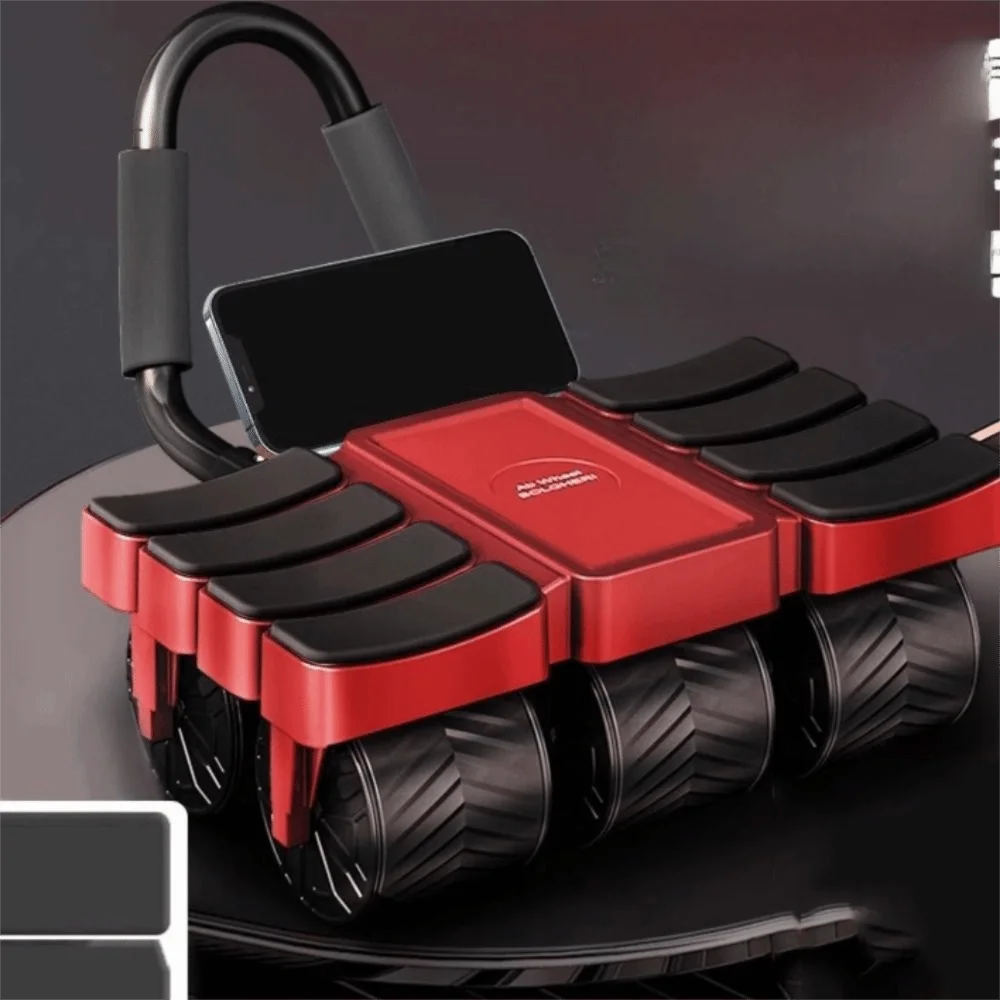 

Четырехколесный ролик для тренировки пресса с 8 опорами для локтей, автоматическим отскоком и противоскользящей подушкой для коленей