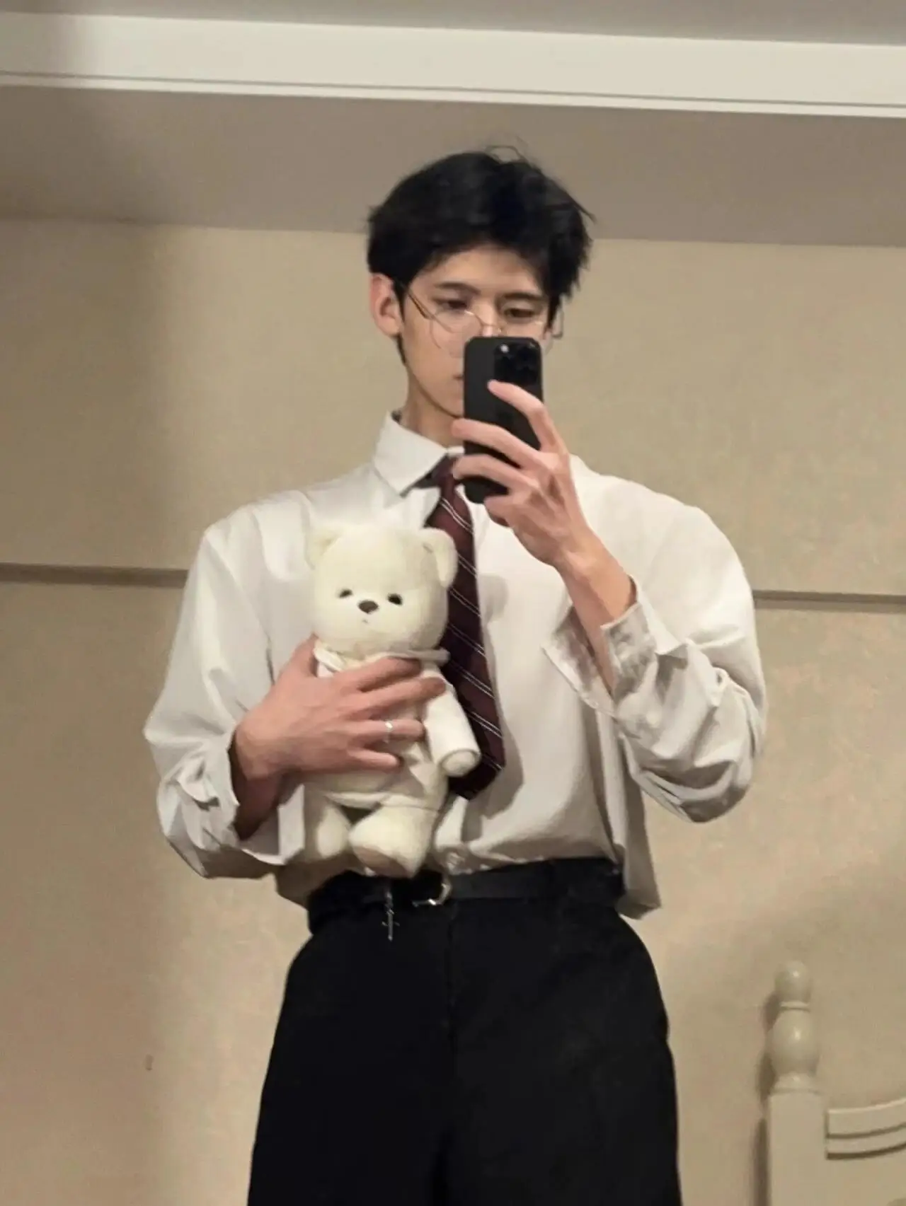 Csa Blanca E de Manga Larga para Hombre, Prenda Interior de Alta Gama, Estilo Casual de Negocios, Fibra de Poliéste...