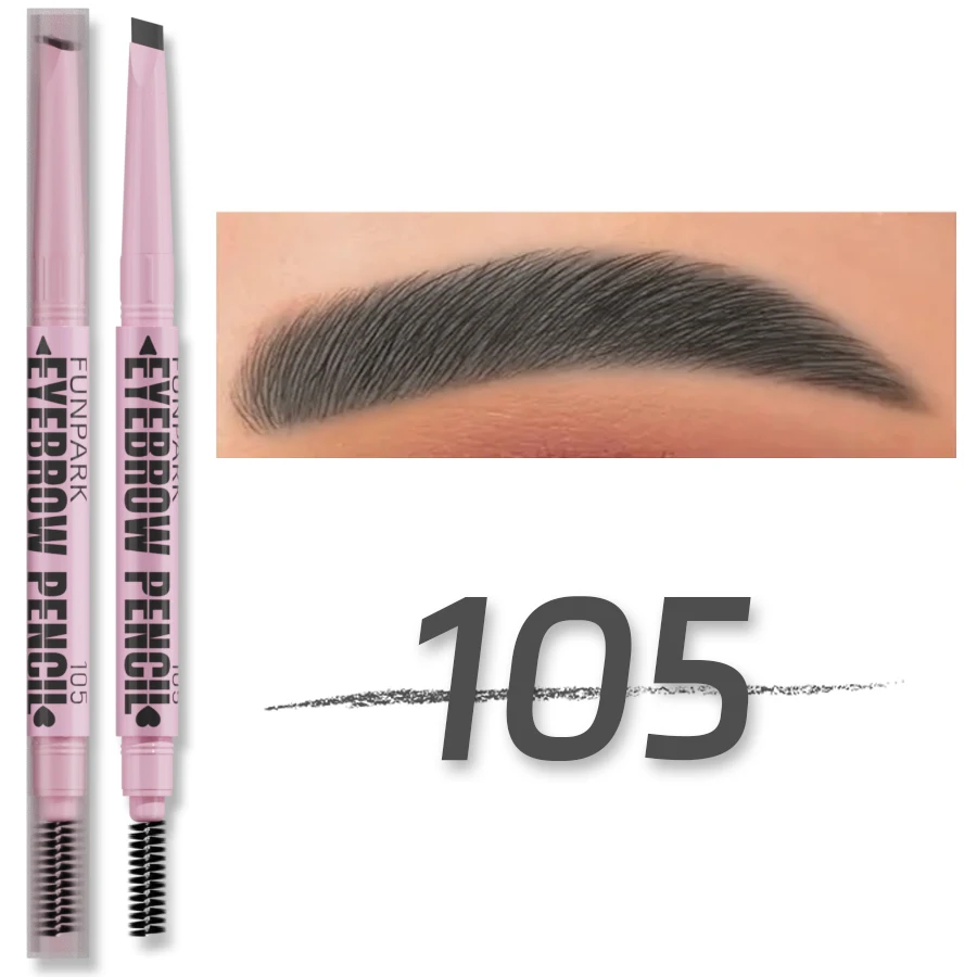 2 in 1 Wenkbrauwpotlood professionele Cosmetica make-up voor vrouwen 5 Kleuren Waterdichte Wenkbrauw Tattoo borstel Langdurige wenkbrauw pen