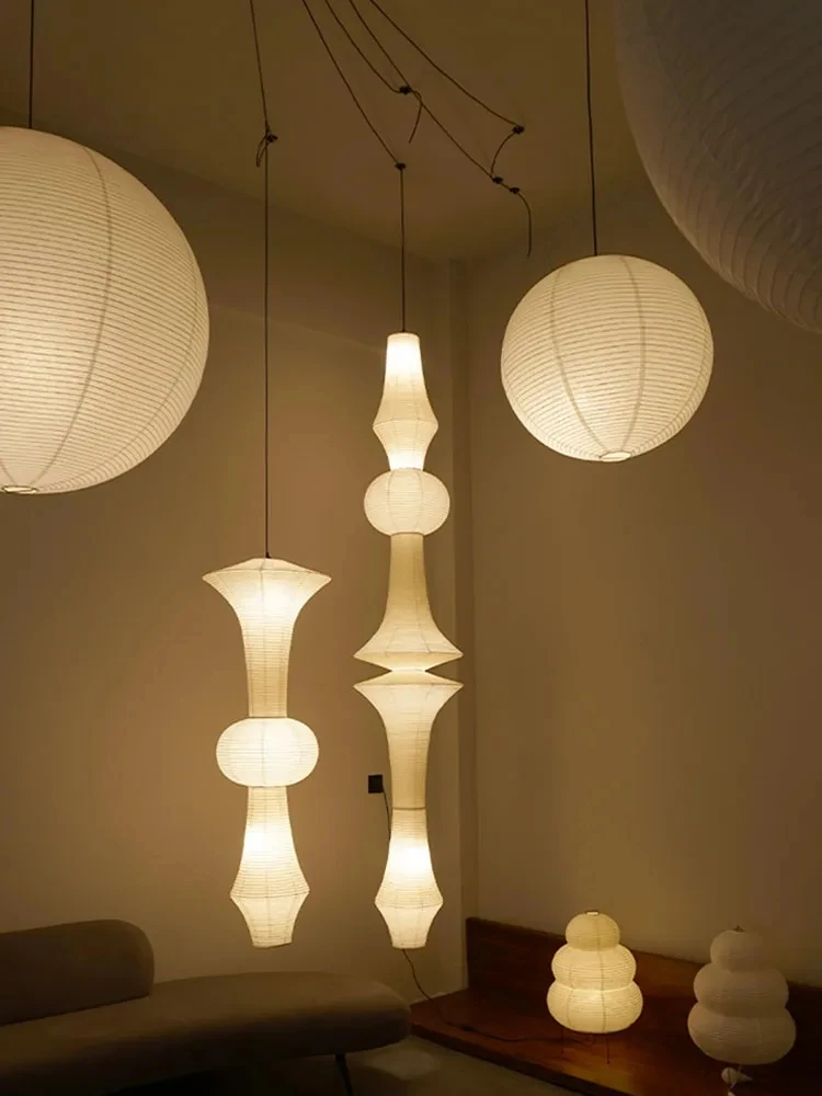 wabi sabi akari noguchi yong luzes led pingente moderna lampada pendurada para teto decoracao de casa sala quarto sofa e27 01