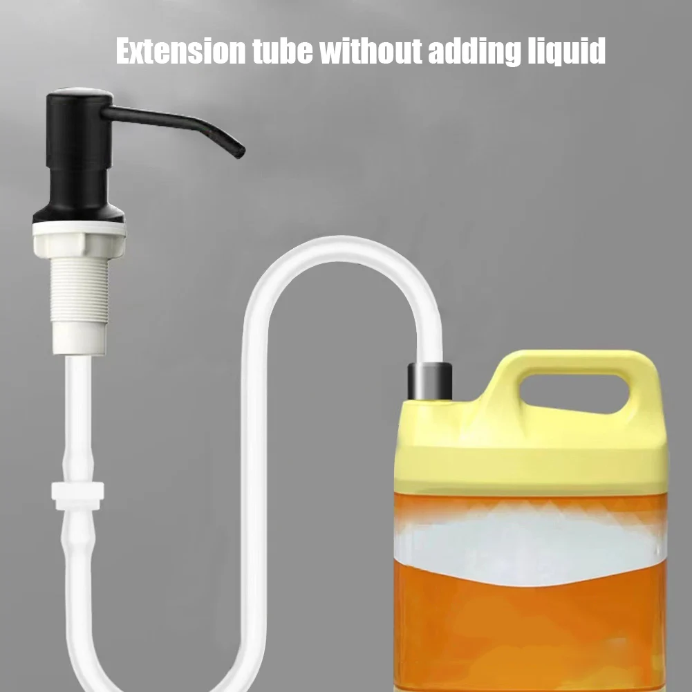 Kit de tubo de extensión de dispensador de líquido, bombas de detergente de loción de acero inoxidable, tubo de extensión, rotación de 360 grados para el hogar y la cocina