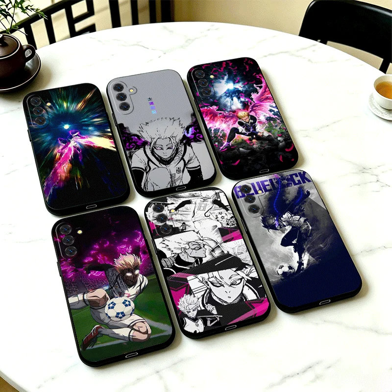 Blue L-Lock Shidou Ryusei Phone Case Cover for Samsung A13 A14 A15 A16 A17 A53 A54 A55 A56 A57 A33 A34 A35 A36 A37 A23 A24 A25 A