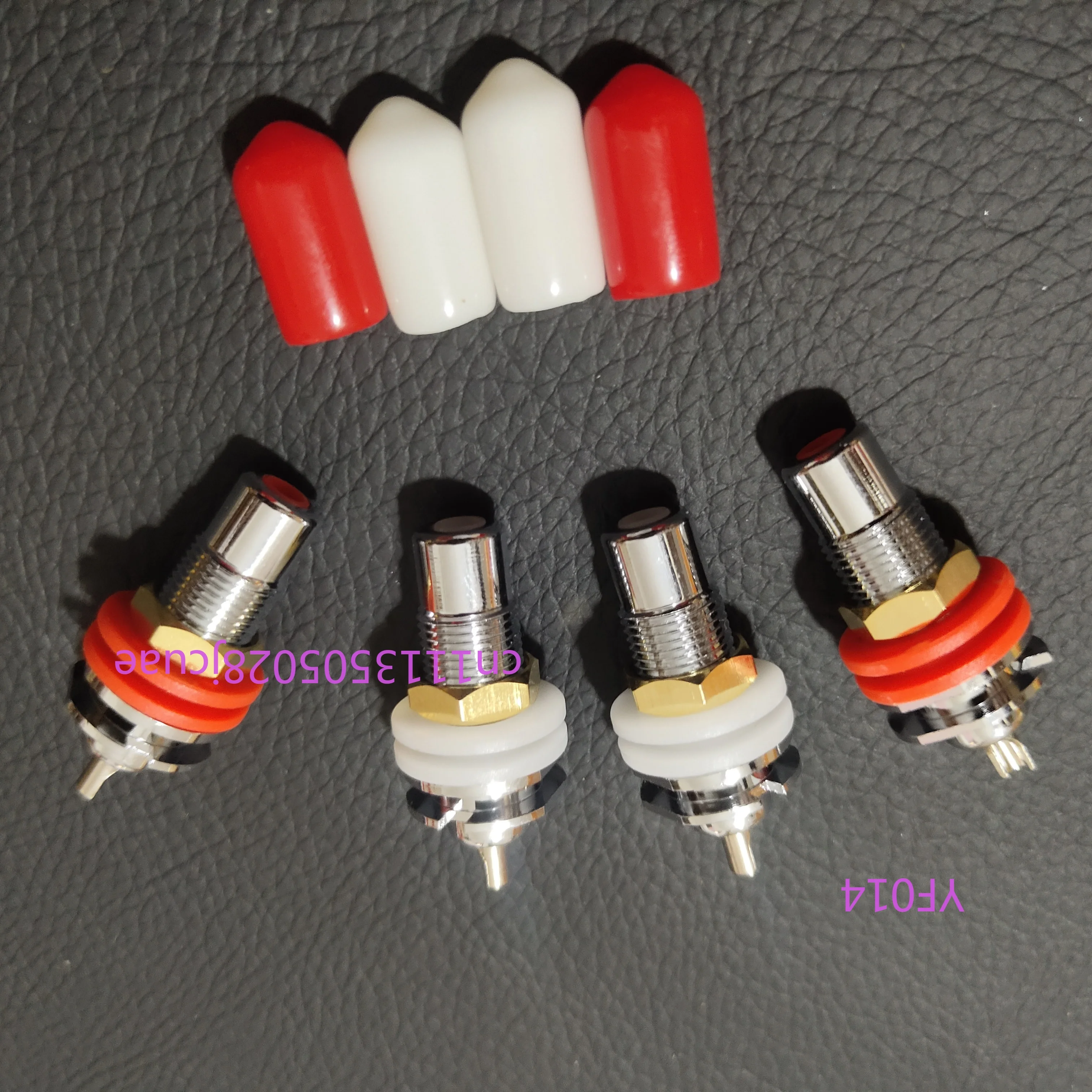 CARDAS RCA Socket Female plug Brand new authentic Rhodium Plated lengthen Audio Chassis panel RCA Adapter set of 4 pieces