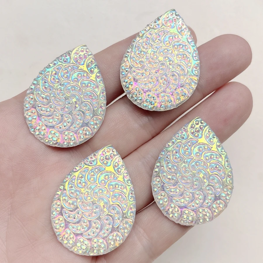 New white AB Drop shaped Rhinestone diy Jewelry Indigenous Earrings decorated Wedding decoration scrapbook 8pcs/lot