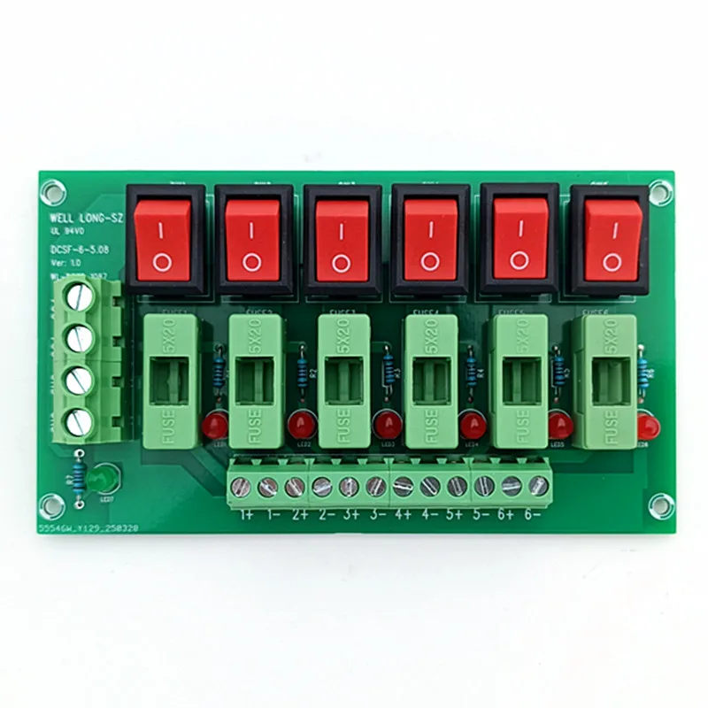

6 Position Switch AC/DC Distribution Strip Module Fuse Splitter Board