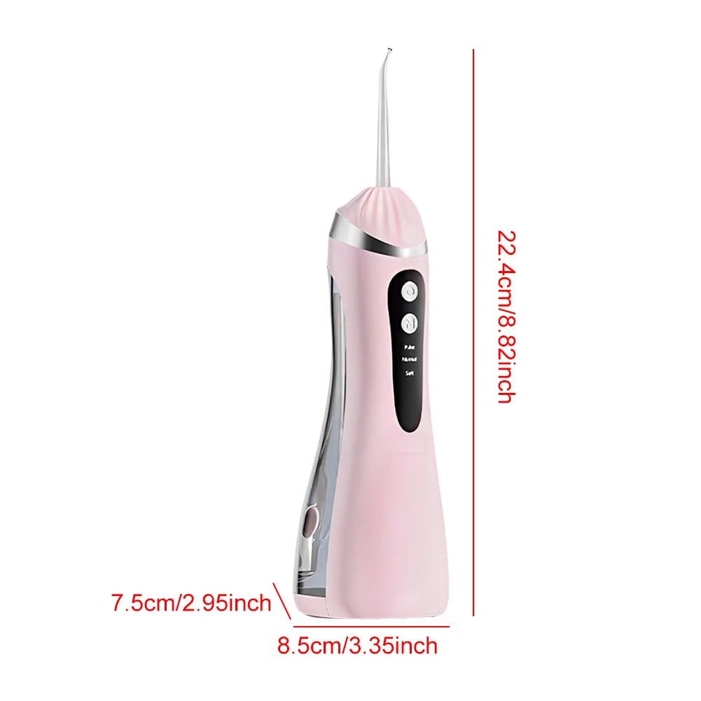 قطن الأسنان المائي القابل لإعادة الشحن، منظف الأسنان الكهربائي المقاوم للماء، مبيضة أسنان محمولة مع 4 نصائح نفاثة للتنفس المنعش #6