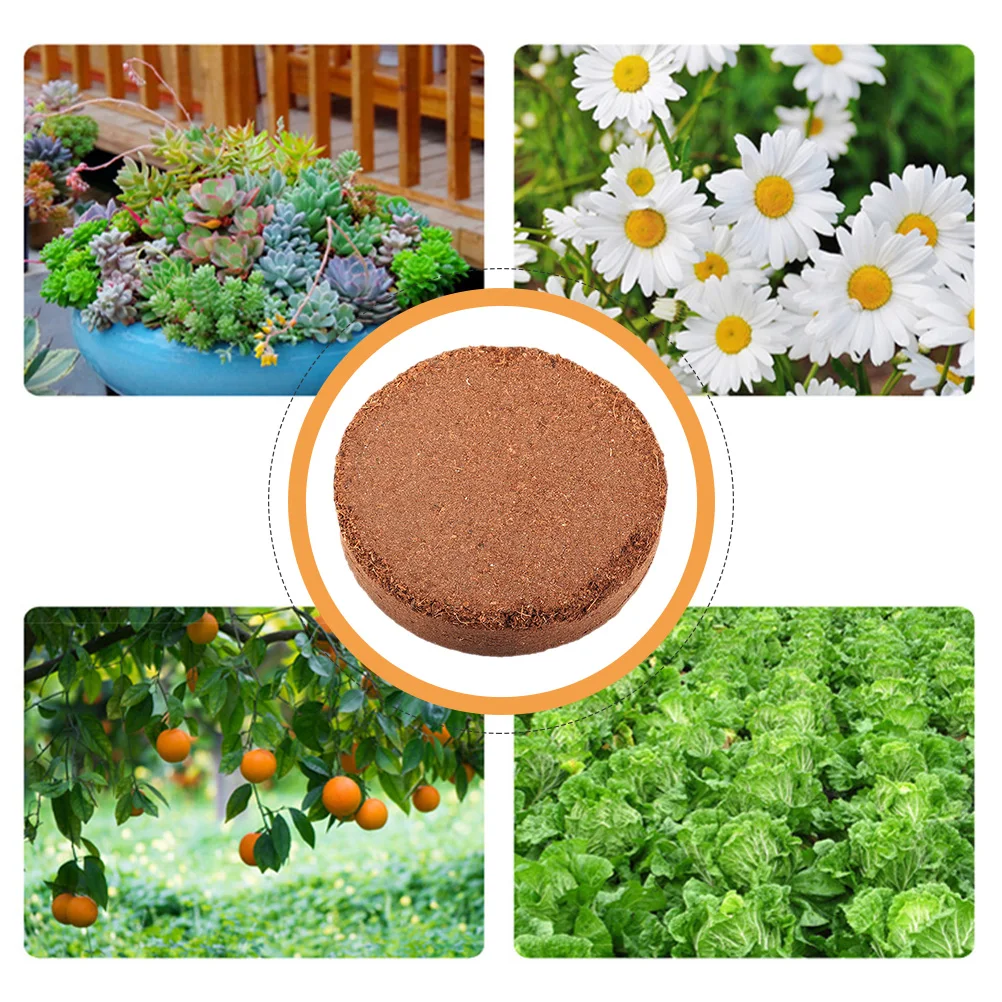 

4pcs Nutrient Soil Block Compressed Peat Pellets Indoor Outdoor Gardening Transplanting Nursery Planting Blocks Garden Soil