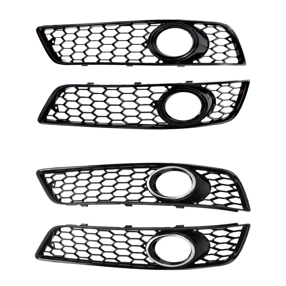2 szt. Osłona kratki przedniego zderzaka samochodowego, siatka o strukturze plastra miodu, do Audi A3 8P 2009 2010 2011 2012 2013 8P0807682D 8P0807681D — 2