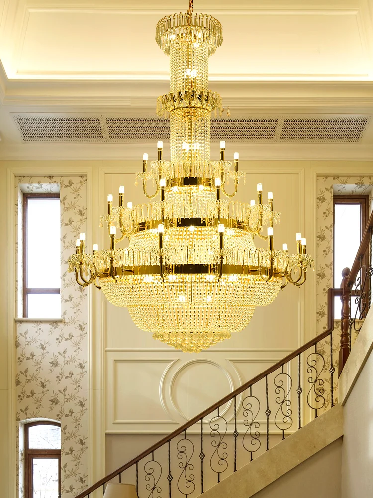 Luxury Golden Shining Crystal Chandelier Kitchen Modern Design Led Chandeliers Hanging Design For Living Room Hotel Lobby