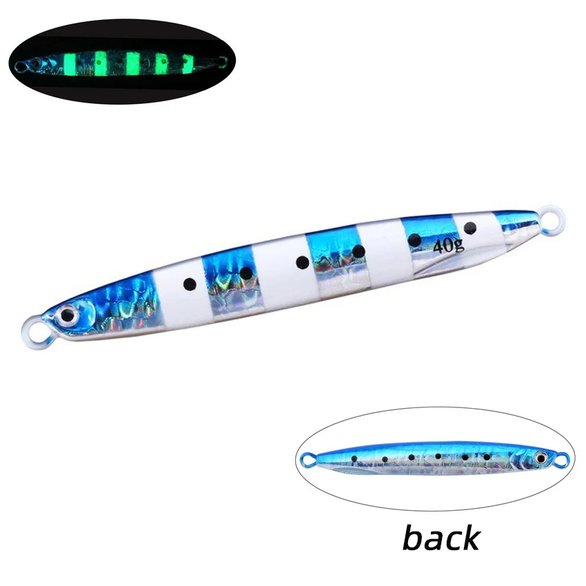 Aorace 5 Stück Metall-Jig-Löffel 21g 30g 40g Ufer-Casting-Jigging-Köder für Meeresbarsch-Angeln Künstlicher Köder Angelzubehörbox – Detail 4