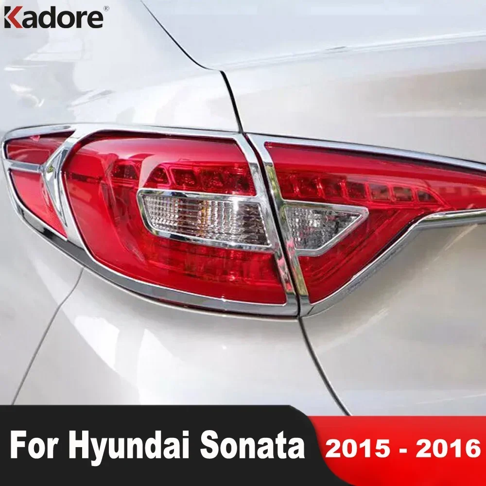 

Накладка на задний фонарь для Hyundai Sonata 2015 2016, хромированная накладка на задний фонарь автомобиля, декоративная рамка, аксессуары