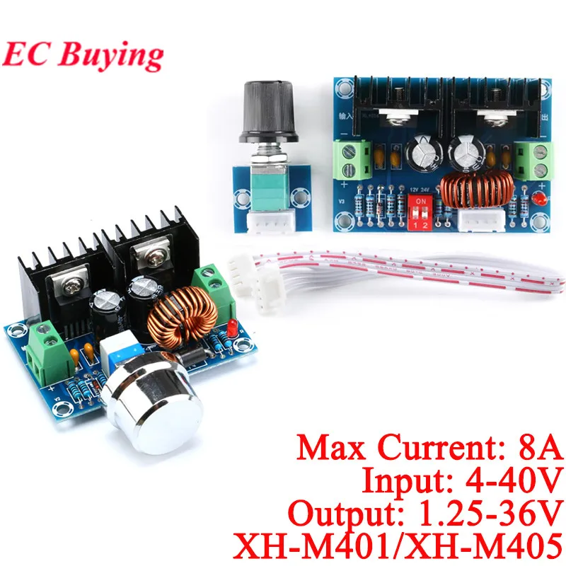 DC 4-40V 8A 200W DC-DC Voltage Regulator Module XL4016 Step-down Buck Board High Power With External Potentiometer XH-M405 M401