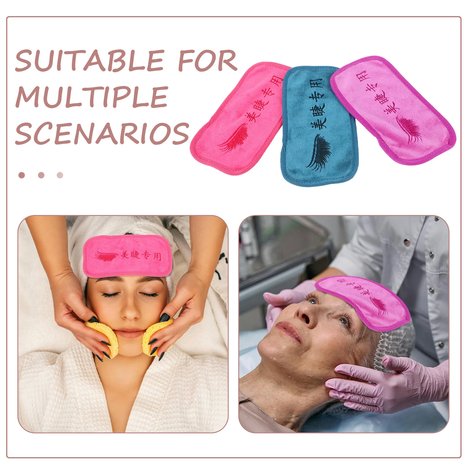3 قطعة وسادة الجبين النسيج لاش تمديد الجبين وسادة مزيل ماكياج منشفة رمش تمديد أدوات الملحقات #4