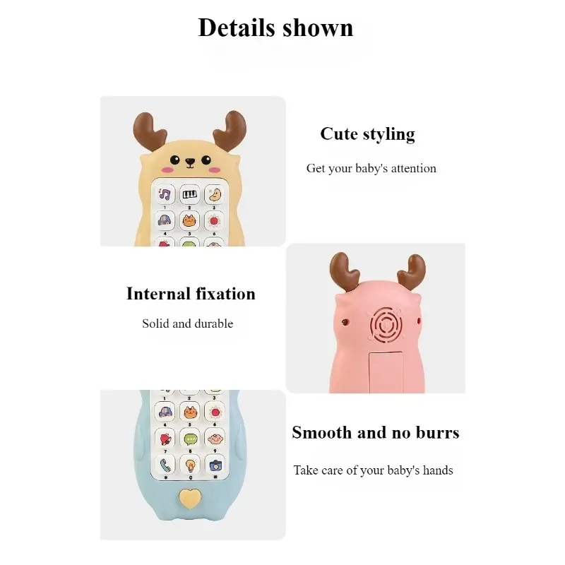 Cartoon Music Sound Baby%*&^@ Giocattolo per telefono con * Massaggiagengive Cervo/Giraffa @Style Music__ Giocattolo vocale multifunzionale mobile per bambini? ?
