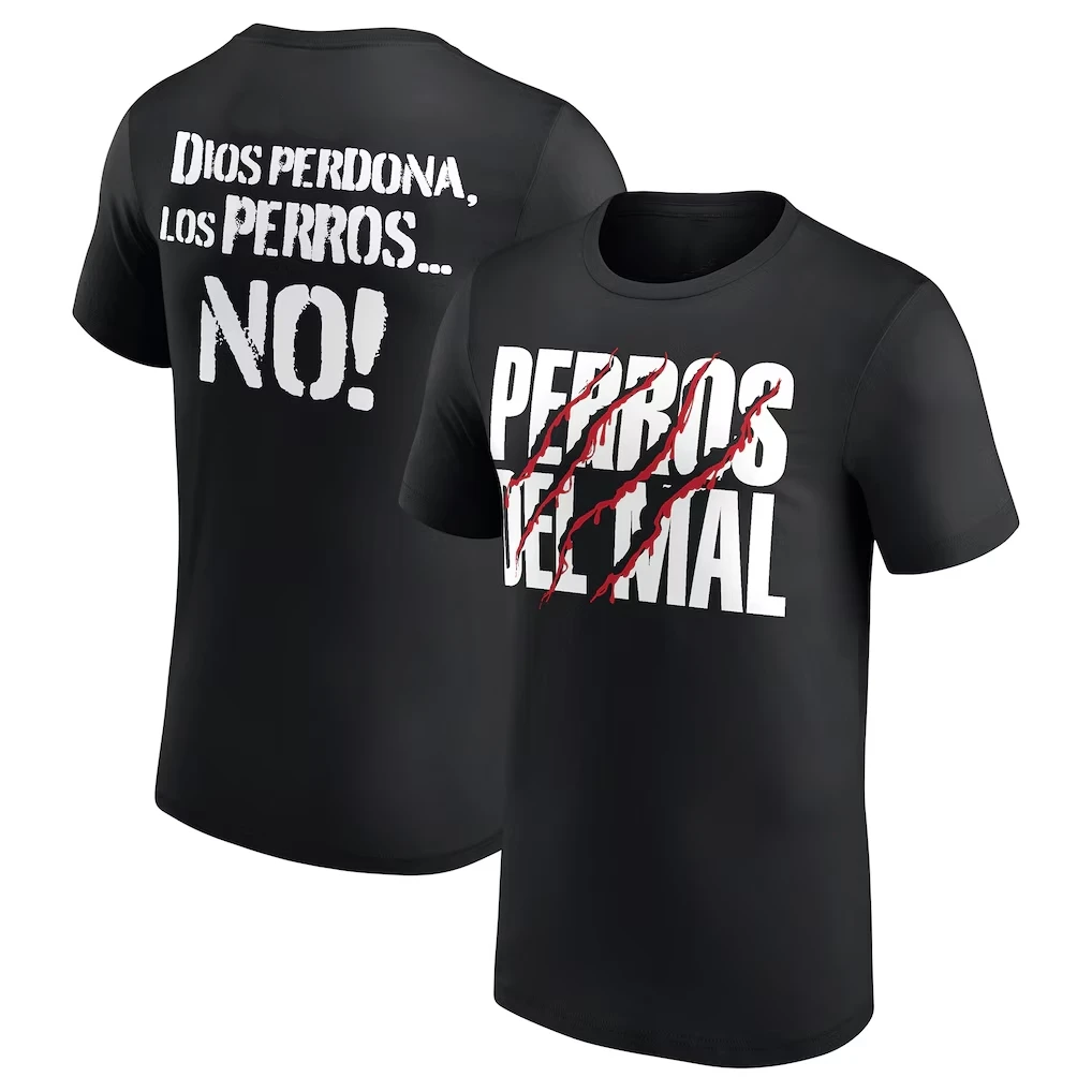 Los Perros del Mal AAA Faction 2026 Bedrucktes Sommer-T-Shirt aus 100 % Baumwolle für Herren und Damen, beliebte Mode, übergroßes, lässiges Y2k-T-Shirt