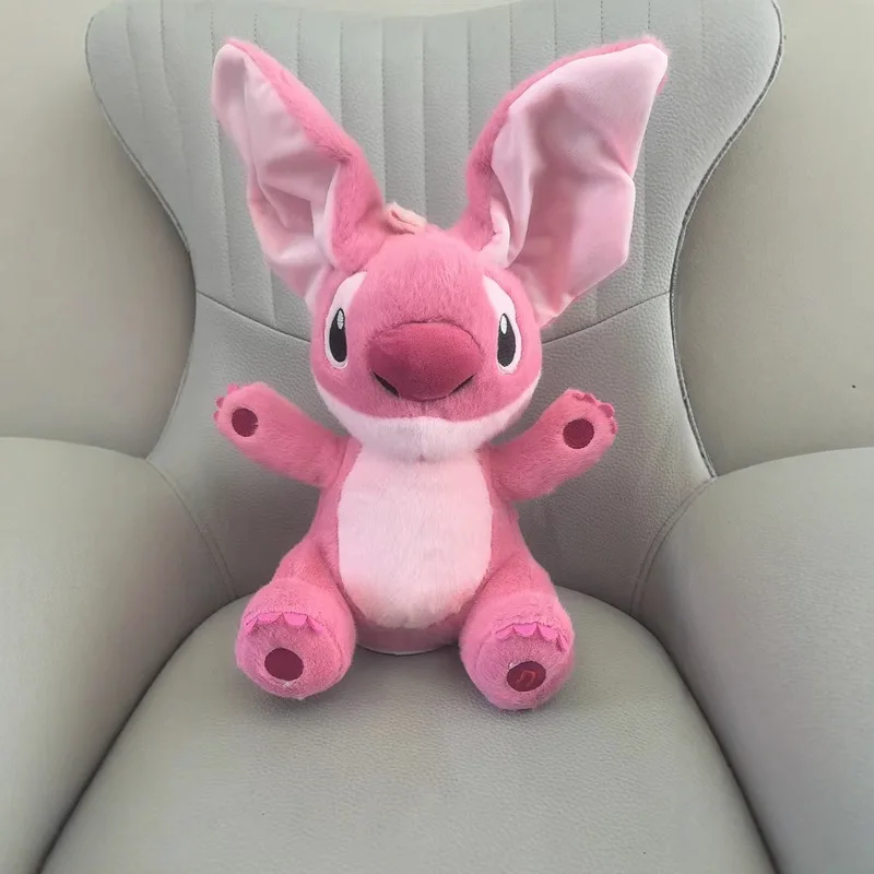 دمية ديزني ستيتش القطيفة الجديدة مع آذان متحركة وتسجيل الغناء لعبة تفاعلية للأطفال وسادة نوم مريحة هدية عيد ميلاد لطيفة