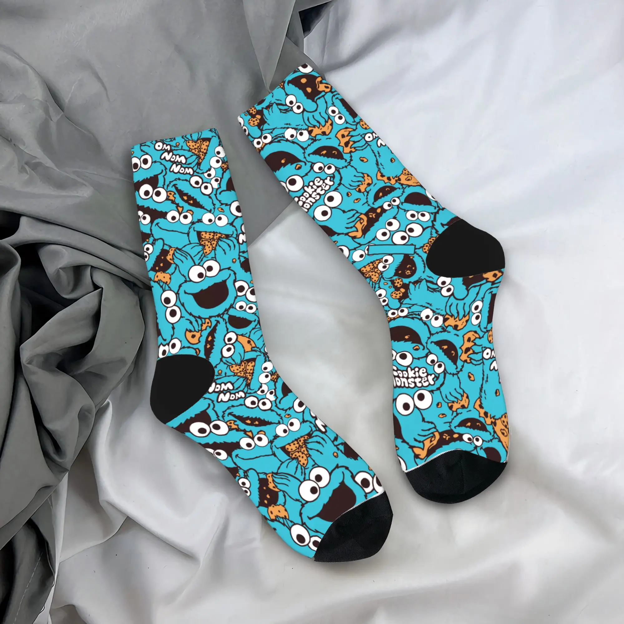 

Cookies Monsters Socks Men's Women's Polyester Funny Happy Socks Novelty Spring Summer Autumn Winter Middle Tube Socks Gift