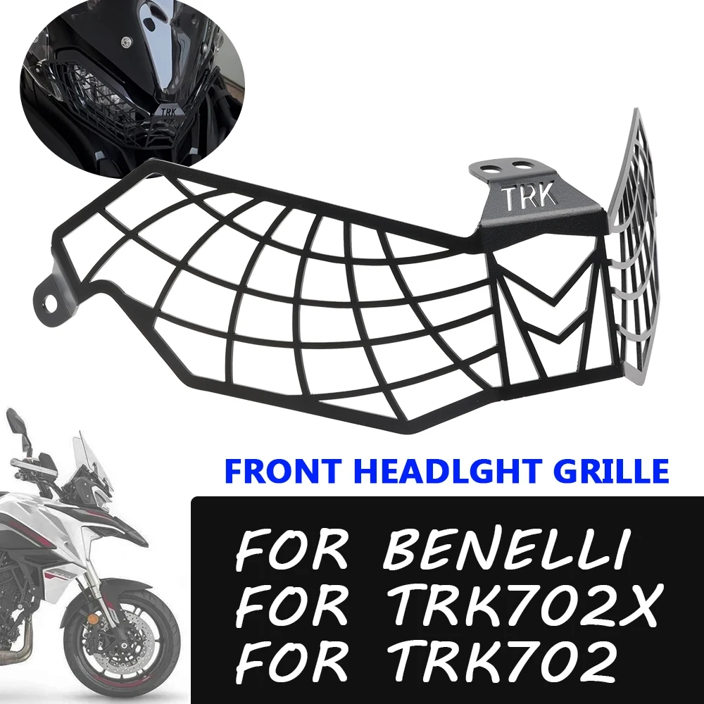 Malha de proteção para faróis de motocicleta Grille Guard, Peças para Benelli TRK702X, TRK702 X, TRK 702X, 702 X, 2023, 2024