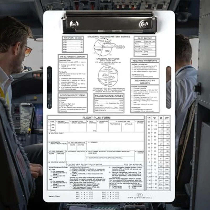 Кусачки IFR Pilot, Модернизированный алюминиевый наколенник, авиационный металлический зажим, универсальный держатель для ручек и удобный прочный ремешок Nylonsticker