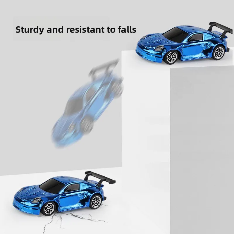 선물용 RC 레이싱 미니카 시뮬레이션 RC 자동차 1/43 스케일 RTR 2.4GHz 전동 모델 LED 라이트 라디오 RC 장난감 소년용