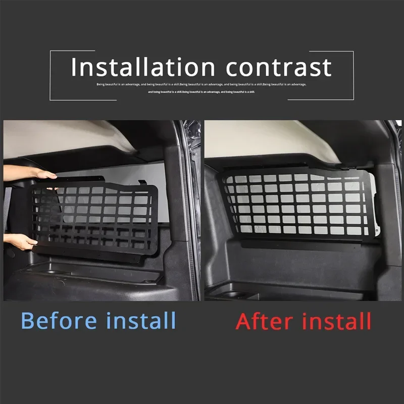 For 03-09 Hummer H2 trunk side window hanging bag rack modified storage bracket storage panel accessories made of aluminum alloy