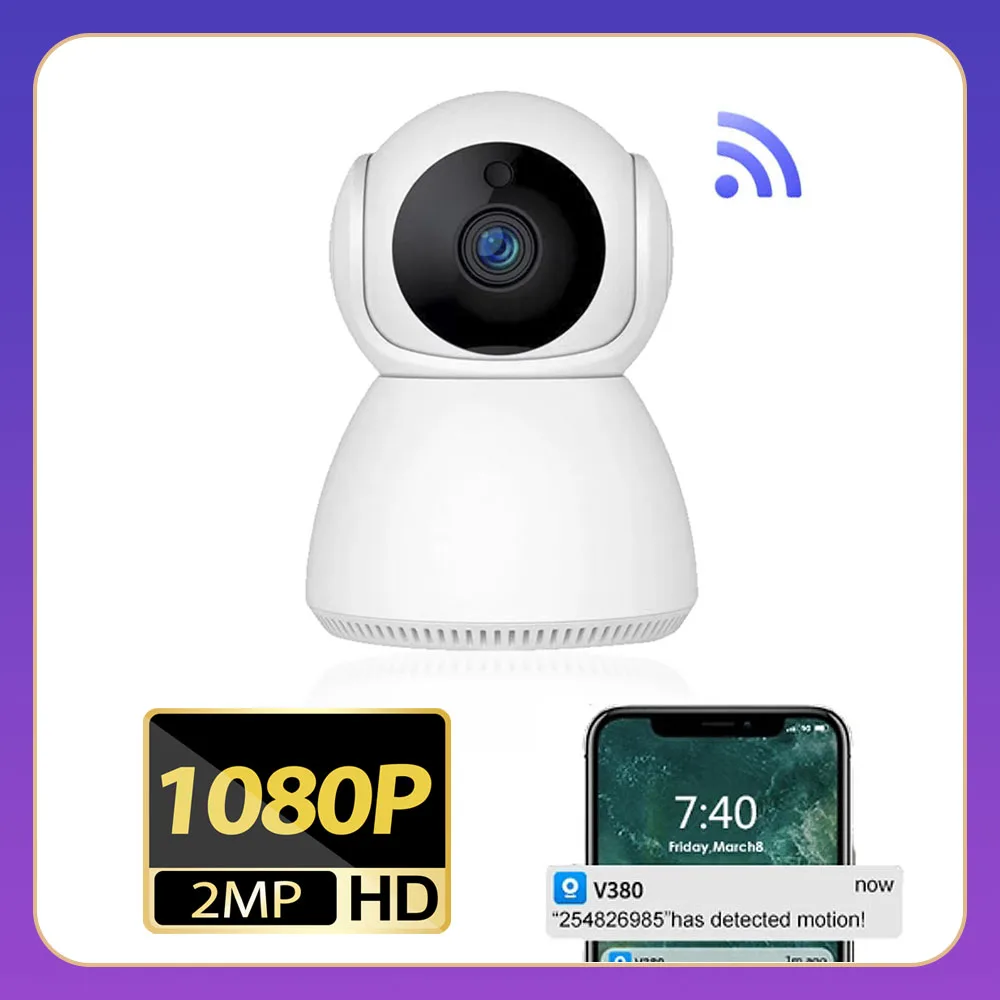 

2MP 1080P HD WiFi Camera Indoor Snowman CCTV Wireless IP PTZ Night Vision Two Way Audio Motion Detection baby Security Camera