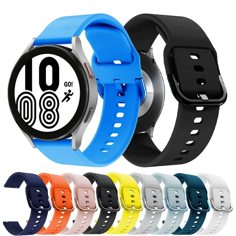 22mm/20mm Strap For Samsung Galaxy watch 5 pro 4 6 classic/3 46mm/42mm/4 44mm 40mm silicone smartwatch bracelet Active 2 band