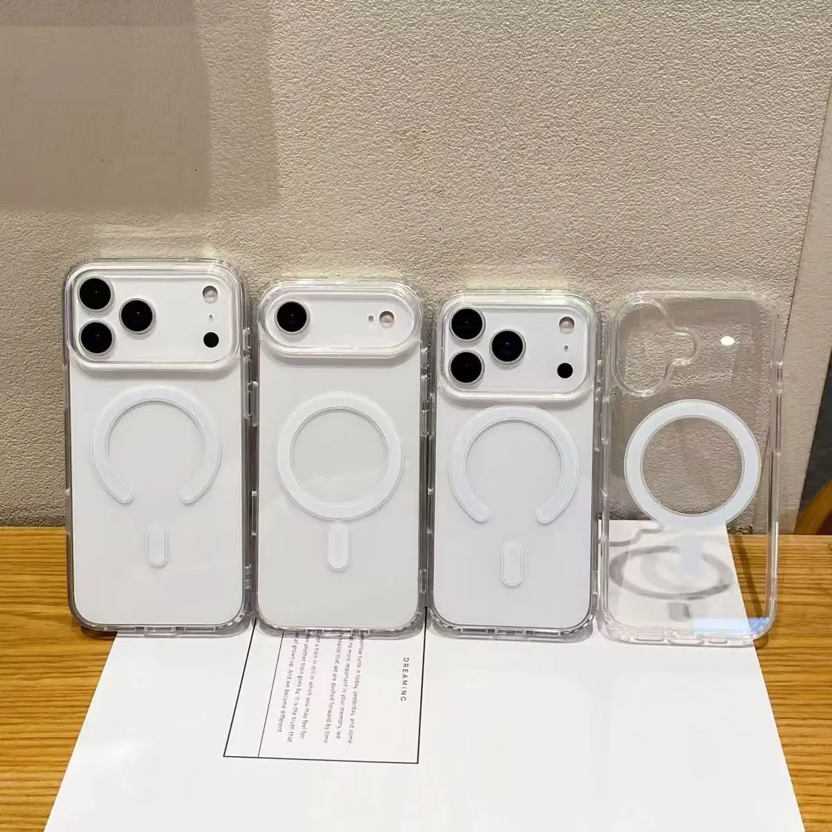 Magsafe Wireless Charging Case für iPhone 17, Air Cover für iPhone 17, 16, 15, 14 Plus, 13, 12, 11 Pro Max, klare Abdeckung