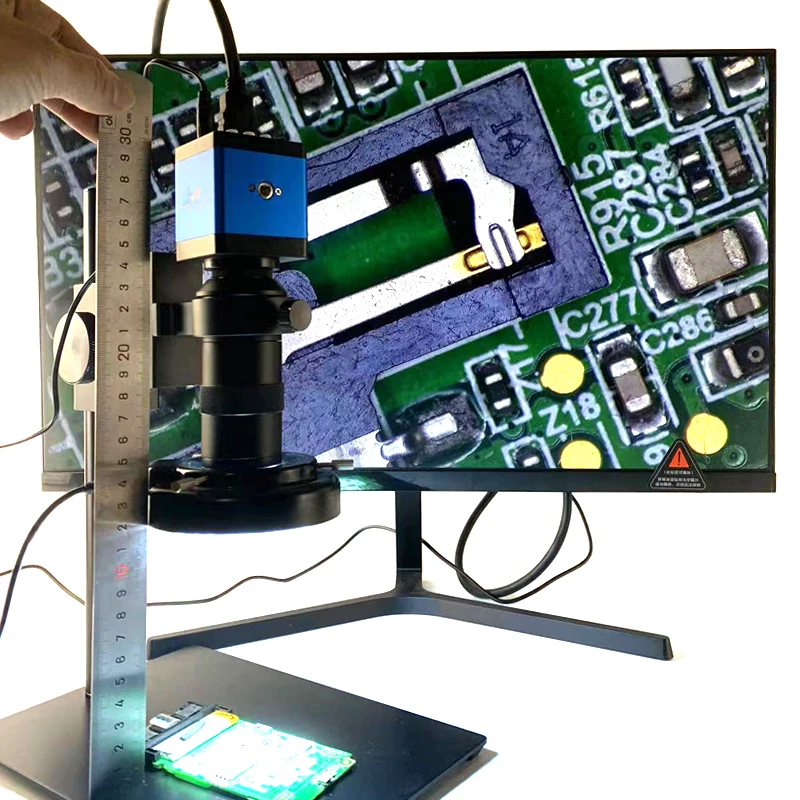 1080P HDMI VGA Digital Video Monokulare Mikroskop Kamera TF Storag130X Zoom C-Mount Objektiv Für Telefon PCB Löten reparatur Werkzeuge – Detail 11