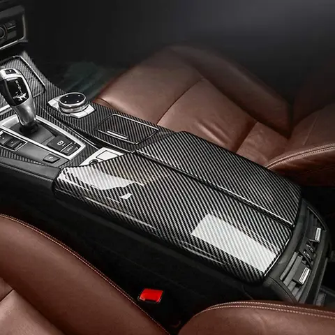 BMW 5 시리즈 F10 2011-2016 탄소 섬유 센터 팔걸이 박스 커버용 N30R_MA