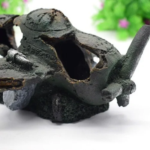 

Aquarium Damaged Airplane Resin Craft Realistic Fish Tank Ornament Underwater Aircraft Wreckage Decor Shrimp Fish Hideout