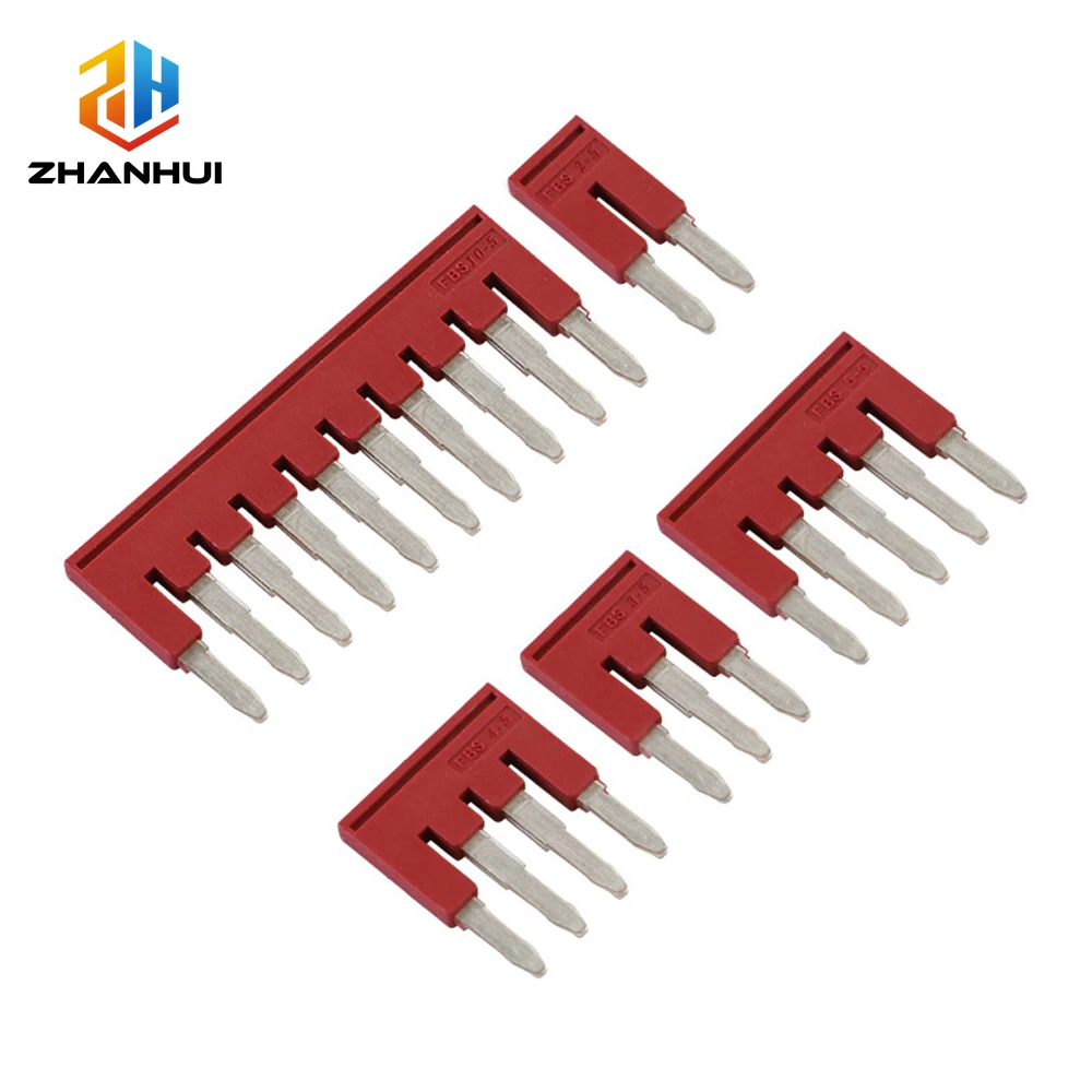 5 Stück FBS10-5 DIN-Schienen-Klemmenblock-Überbrückungsadapter – 2,5-mm-Steckbrücke für PT/ST/FBS2-5/3-5/4-5/5-5-Serie