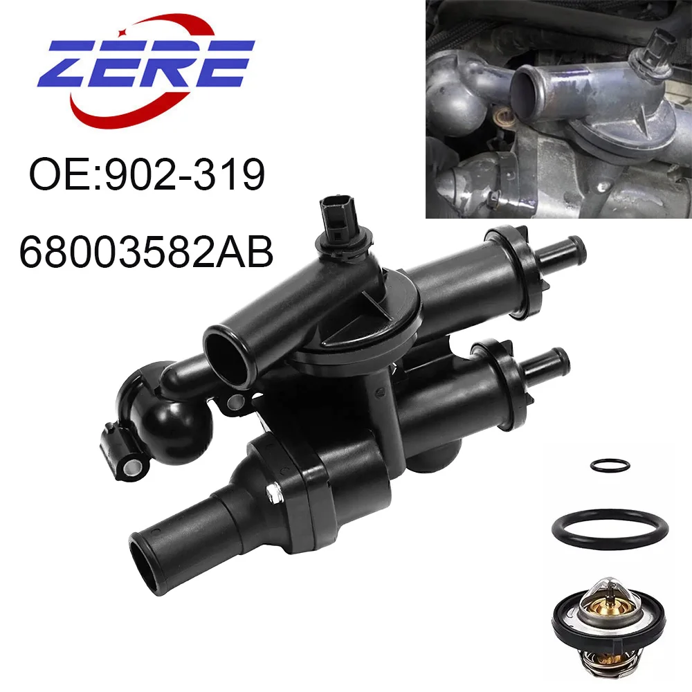 

Корпус термостата ZERE в сборе 902-319 68003582AB для Dodge Avenger 2008-2014 Caliber 2007-2012 Journey 2009-2017