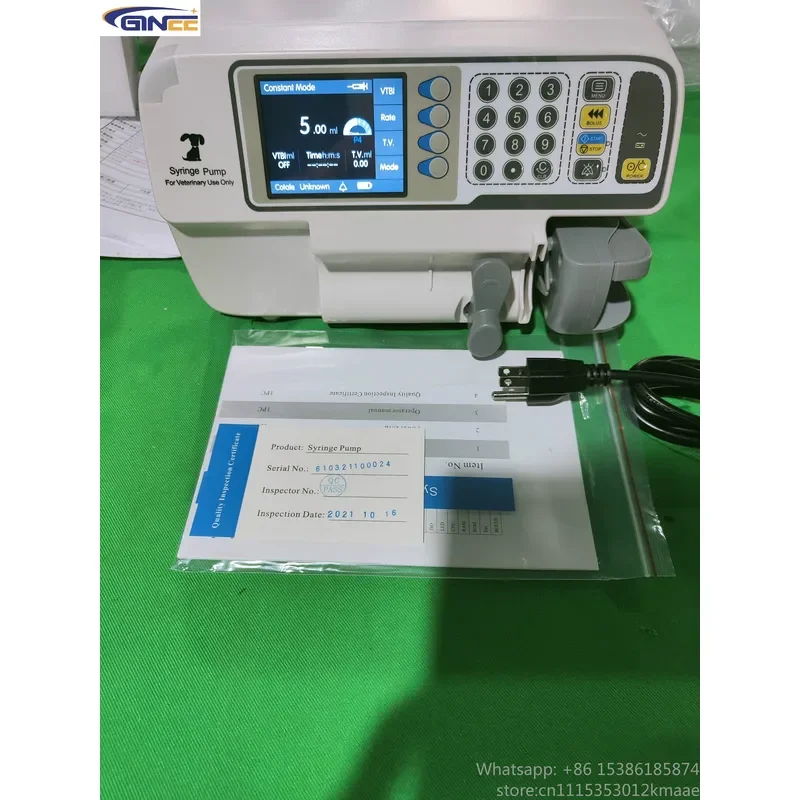 Vequyn Veterinary syringe infusion Pump – Portable, CE & ISO Certified, for Dogs, Cats, Livestock, Clinic Use