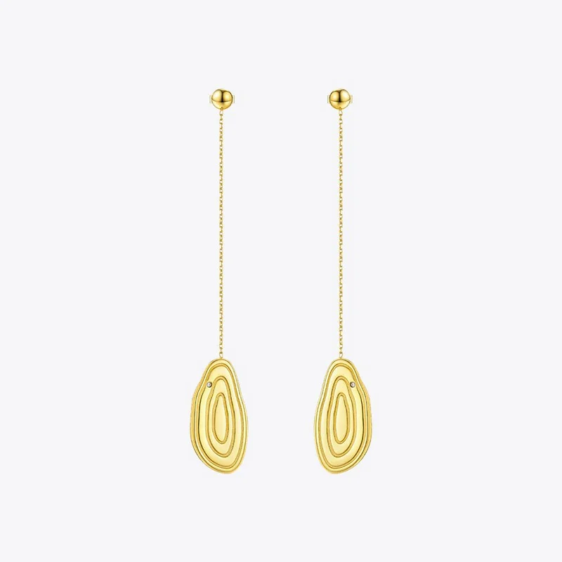 

Enfashion Years Drop Earrings Statement Gold Color Long Dangle Earings For Women Fashion Jewelry Pendientes Mujer Moda ED181087