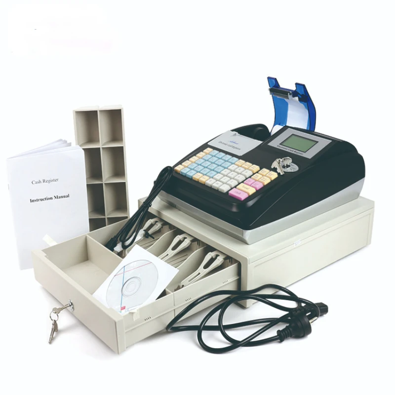 58 printer 3 bill 8 coins cash box financial and POS equipment/electronic cash register machine