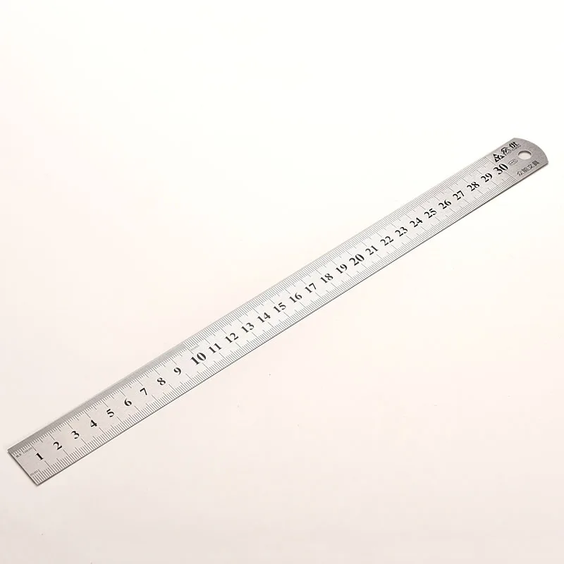 

30cm Stainless Steel Straight Ruler Double Sided Metal Rulers Measuring Tools Stationery School Office Supplies