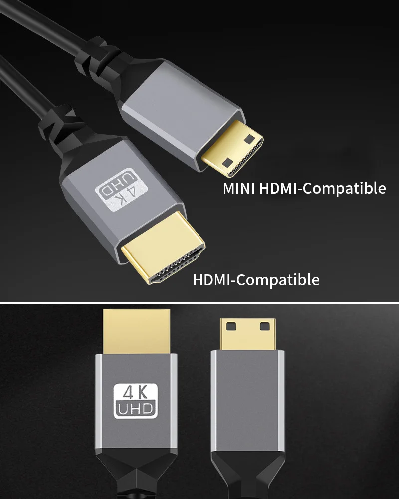 4K@60HZ 0.5-2.4M HDMI-Compatible TO HD/MINI HD/ Micro HD/Coiled Extension Flexible Spiral Cable Male to Male Plug Cable For HDT