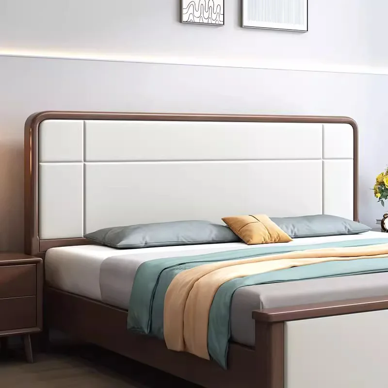 Master bedroom double bed thickened dovetail silent bed 1.5m children's single bed