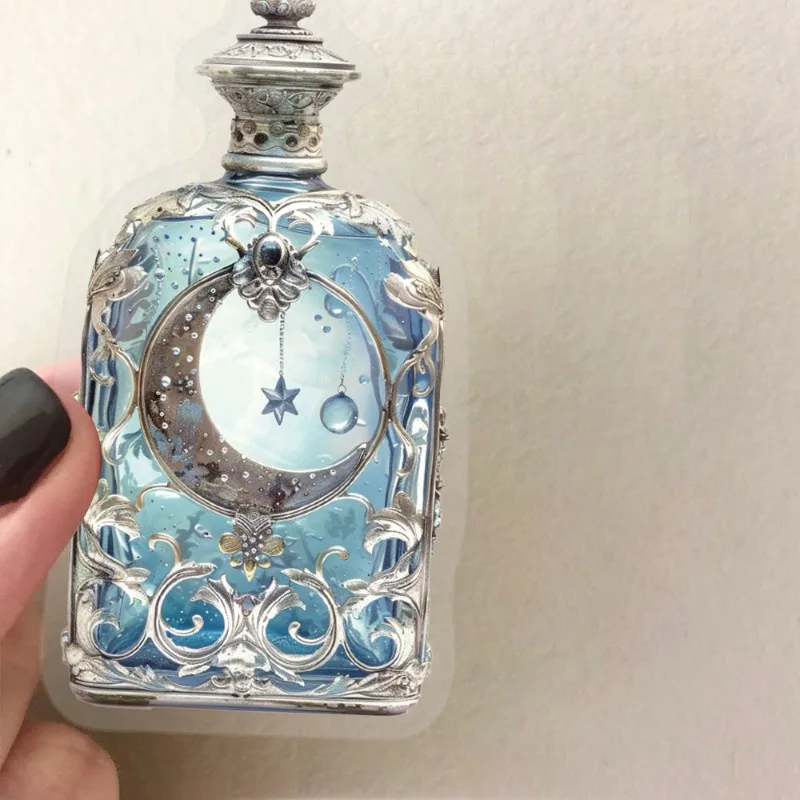 50 個ムーンフェイズボトルクリエイティブ落書き PET ステッカー DIY ハンドブック携帯電話ケースコンピュータ防水ギフトステッカー